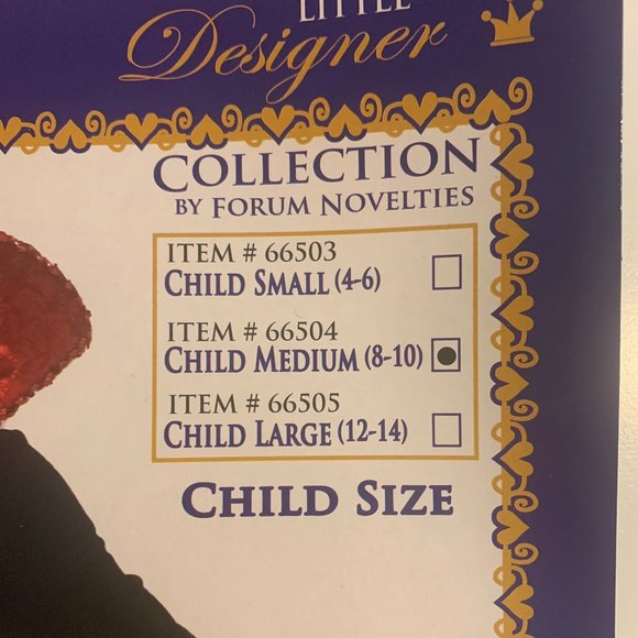 EUC Little Designer Vampire Princess Halloween Costume Children's Size M 8-10 - Picture 7 of 10